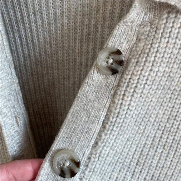 Jessica Simpson Cream Ribbed Cardigan - Picture 3 of 3